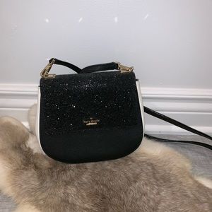 Kate Spade Sparkly Black White Bag